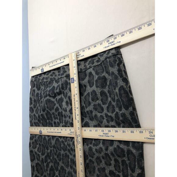 Rafaella Studio Skirt Women 16 Lined wool Blend Animal Print Split & Zipper Back - Picture 6 of 6